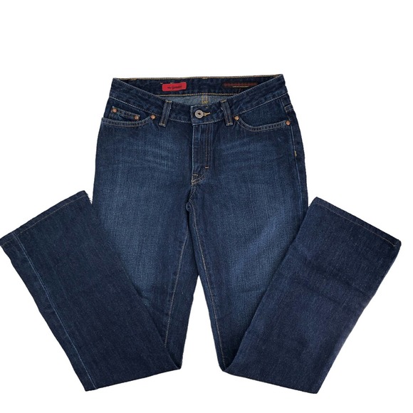 AG Adriano Goldschmied Womens Size 27 The Gemini Bootcut Leg Jeans Dark Wash - Picture 1 of 6